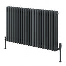 Reina Colona 2 Column Horizontal Radiator - 500mm x 1010mm - Anthracite