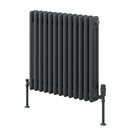 Reina Colona 2 Column Horizontal Radiator - 600mm x 605mm - Anthracite