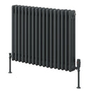 Reina Colona 2 Column Horizontal Radiator - 600mm x 785mm - Anthracite