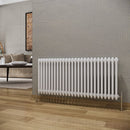 Reina Colona 2 Column Horizontal Radiator - 600mm x 1190mm - White