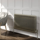 Reina Colona 2 Column Horizontal Radiator - 600mm x 1190mm - Raw Steel Lacquer