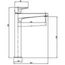 RAK Ceramics Ischia Tall Basin Mixer in Chrome RAKISH3003C
