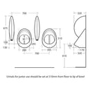 Armitage Shanks Contour Hygeniq Waterless Rimless Urinal Bowl 500mm White S004401