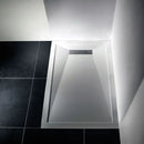 TM 25 slim design rectangle shower tray 25mm stone resin linear drain free waste
