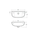 RAK Ceramics Compact 215mm Cloakroom Basin 1 Tap Hole COMSLWB1LH