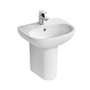 Ideal Standard Tesi 450mm Semi Pedestal Basin 1 Tap Hole - White T031301 + T352001