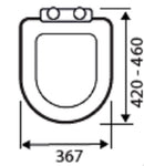Wrapover Standard D Shaped Universal Toilet Seat