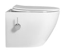 Anas Vortex Tornado Rimless Wall Hung Toilet Pan With Bidet Function And Soft Close Seat