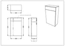 Anas Aubrey 505x800x255mm Floorstanding WC Unit Davos Oak AUBREY-500-WC-OAK
