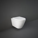 Rimless Wall Hung Pan Rak Resort Seat Wc Frame Brushed Brass Flush Plate RSTWHPAN