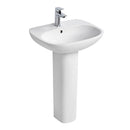 Ideal Standard Tesi 600mm Pedestal Basin 1 Tap Hole - White T026501 + T351901