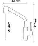 MIA BRUSHED STEEL PULL OUT SPRAY MODERN KITCHEN MIXER TAP SINGLE LEVER SWIVEL