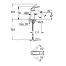 Grohe Eurosmart Basin Mixer 1/2 S-Size 3246730L