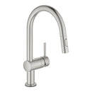 Grohe Minta Touch C-spout pull Out Spray Single Lever Supersteel 31358DC2
