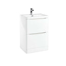 Anas Bella 596x800x448mm Floorstanding Unit With Basin White PAINT-BELLA-600FLOORCAB-GWTE + BELLA-600BASIN