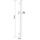 JTP Quadro Shower Slider Rail - Chrome