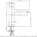 RAK Ceramics Positano Basin Mixer - Matt Black RAKPOS3001B