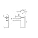 Tavistock Anthem Mini Deck Mounted 1 Tap Hole Basin Mixer With Click Waste - Black TAN6103