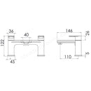 Tavistock Savour 2 Tap Hole Deck Mounted Bath Shower Mixer - Chrome TSV42