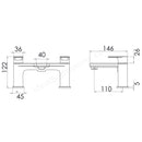 Tavistock Savour 2 Tap Hole Deck Mounted Bath Filler - Black TSV3203