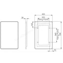 Tavistock Verge Non-Illuminated Rectangular 450 x 700mm Mirror VRM045