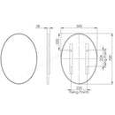 Tavistock Verge Non-Illuminated 700mmx500mm Oval Mirror VRM50V