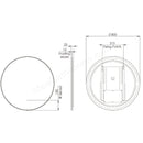 Tavistock Aurora 800mm Circular Mirror with Demist - Black AUM80C