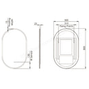 Tavistock Aster 500 x 800mm Oval Mirror Illuminated AS50ALP