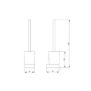 JTP Hix Toilet Brush Holder - Matt Black 38165MB