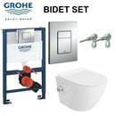 Grohe 0.82 Wc Frame Rimless Wall Hung Toilet Pan Bidet Inc Soft Close Seat 38773000