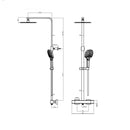 JTP Hix 2-Outlet Thermostatic Bar Shower Mixer With Shower Kit and Fixed Head - Chrome