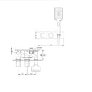 JTP HIX 2 Outlet Thermostatic Concealed Shower Valve - Brushed Brass 335868BBR