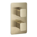 JTP HIX Just Taps Plus 2 Outlet 2 Handle Thermostatic Concealed Shower Valve Brushed Brass 33671BBR