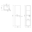 Anas Bella 400x1500x340mm Floorstanding Tall Boy Unit White PAINT-BELLA-1500TALLBOY-GWTE