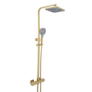 JTP HIX 2 outlets Thermostatic bar valve with adjustable riser and multifunction shower handle - Brushed Brass 33819BBR