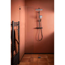 JTP HIX 2 outlets Thermostatic bar valve with adjustable riser and multifunction shower handle - Matt Black 38819MB