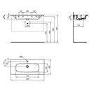 Ideal Standard i.life A Wall Hung Basin 1 Taphole 104cm White T462101