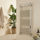 Toro Smart Dry Electric Towel Rail 800 x 500mm Brushed Nickel TOR800500BN