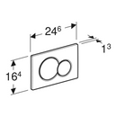 Rimless Wall Hung Pan Geberit Smyle Square Sigma Concealed Cistern Chrome Flush Plate 118.349.21.1