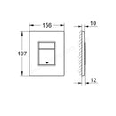 Rimless Wall Hung Toilet Pan Grohe Wc Frame 1.12 Matt Black Flush Plate Slim Seat 38732KF0