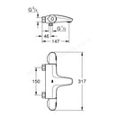 Grohe  Grohtherm 1000 Thermostatic Bath/shower Mixer 1/2 34823003
