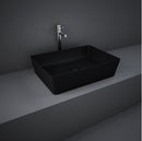 RAK Ceramics Feeling 500x360mm Countertop Basin Matt Black FEECT5000504A