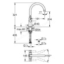 Grohe Eurosmart Two handle Kitchen Tap - Chrome 30468000