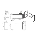 Anas Universal Frame Only For 500/600/800mm Muro Furniture Matt Black MUROMONOFRAME
