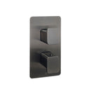 JTP HIX 2 Outlet 2 Handle Thermostatic Concealed Shower Valve Brushed Black 37671BBL
