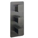 JTP HIX 3 Outlet 3 Handle Thermostatic Concealed Shower Valve - Brushed Black 37691BBL