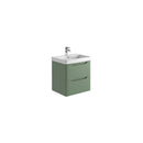 Anas Ella 570x550x444mm Wall Mounted Vanity With Basin Green ELLA-600WALLUNIT-GREEN ELLA-600WALLUNIT-GREEN + DEEP600