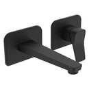 JTP HIX Wall Mounted Single Lever Basin Mixer Tap - Matt Black 38273MB