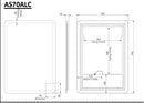 Tavistock Aster Illuminated 500mm x 700mm Slim Mirror with Heater & Infrared Sensor AS70ALC