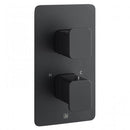 JTP HIX 1 Outlet 2 Handle Thermostatic Concealed Shower Valve Matt Black 38651MB